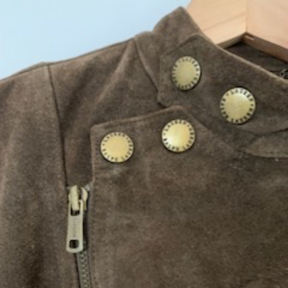 Ralph Lauren ,Moto Leather jacket, brown suede, size XS ( it also fits size S) - Picture 2 of 6